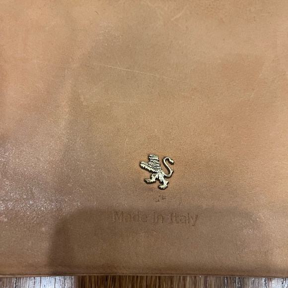 PRATESI Firenze Women’s Hand Bag Clutch Wristlet Leather Suede Brown - Picture 2 of 9